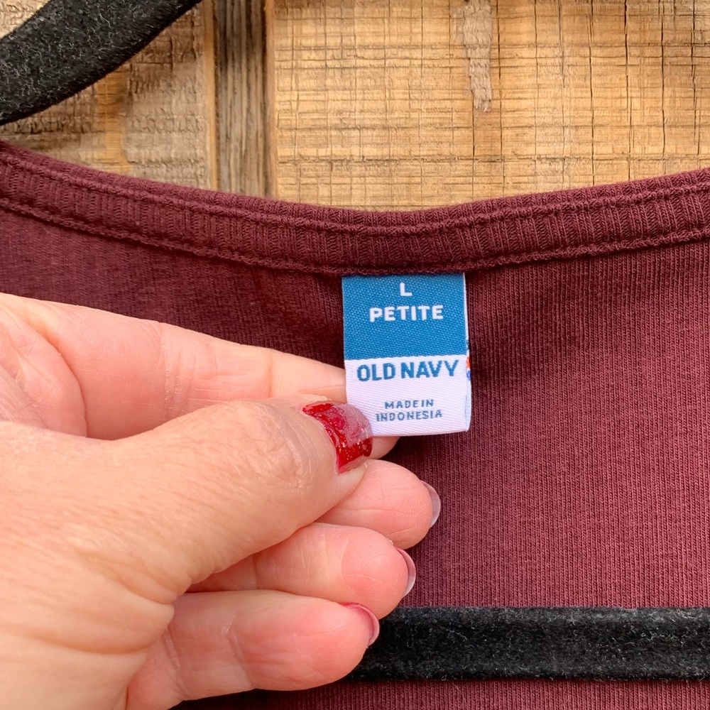 Old Navy Ribbed Maroon Bodysuit - Picture 5 of 8
